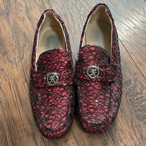 Stacy Adams red sequins with black lace mens size 11 shoes